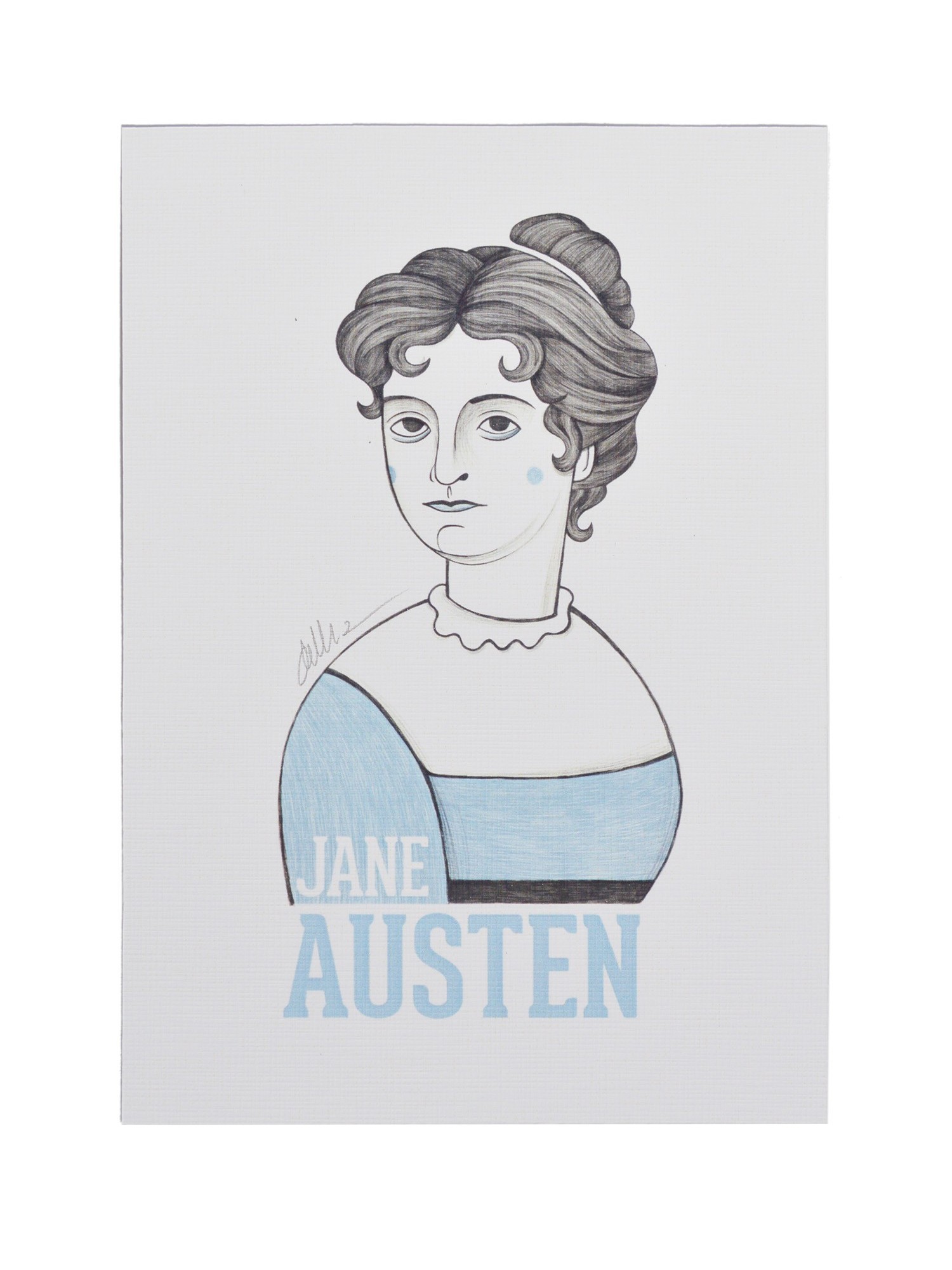 Ilustración Jane Austen de Olalla Ruiz