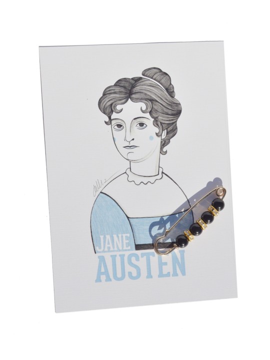 Ilustración Jane Austen de Olalla Ruiz