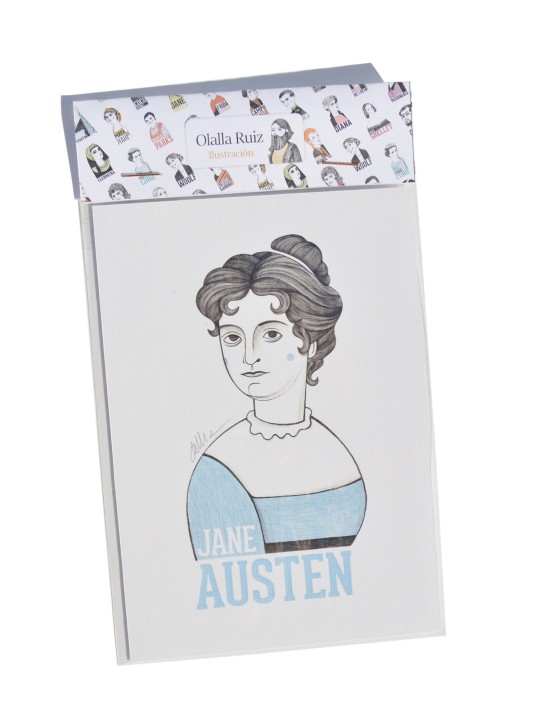 Illustration of Jane Austen by Olalla Ruiz