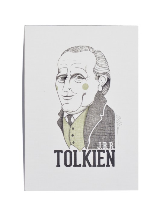 Illustration of J. R. R. Tolkien by Olalla Ruiz