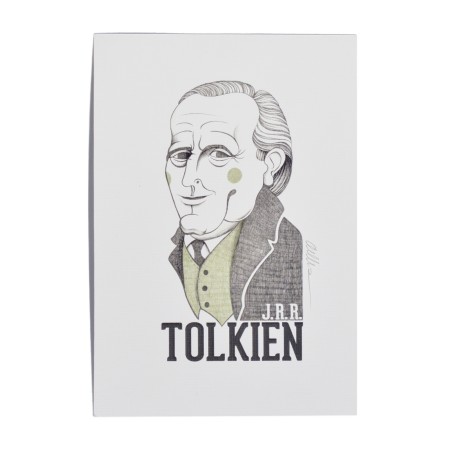 Illustration of J. R. R. Tolkien by Olalla Ruiz