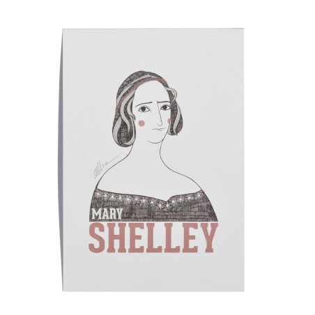 Illustration of Mary Shelley by Olalla Ruiz