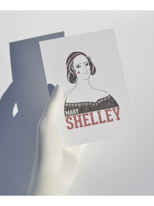 Illustration of Mary Shelley by Olalla Ruiz