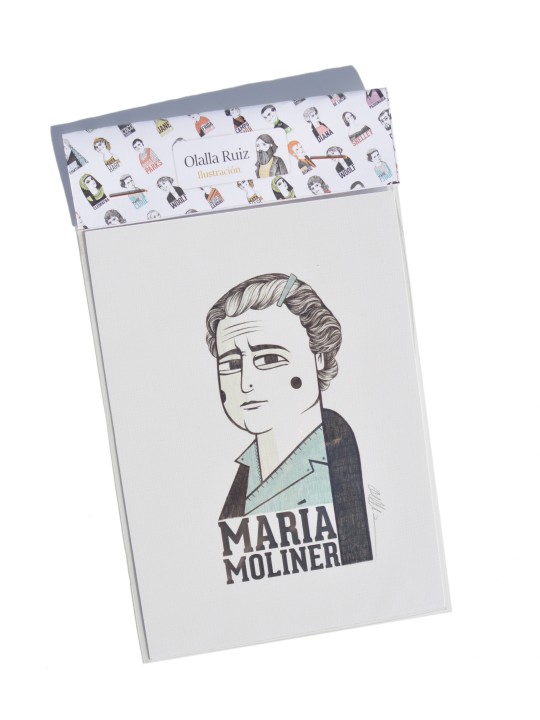 Illustration of María Moliner by Olalla Ruiz