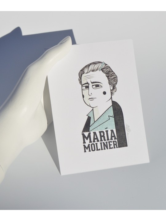 Illustration of María Moliner by Olalla Ruiz