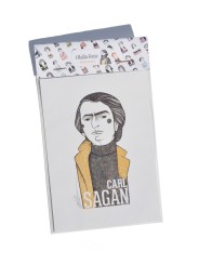 Illustration of Carl Sagan by Olalla Ruiz