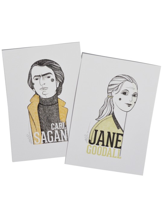 Ilustración Carl Sagan de Olalla Ruiz