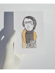 Ilustración Carl Sagan de Olalla Ruiz