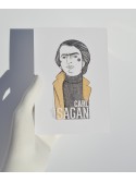 Ilustración Carl Sagan de Olalla Ruiz