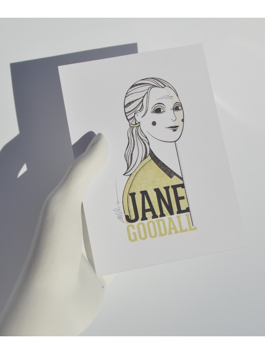 Illustration of Jane Goodall by Olalla Ruiz