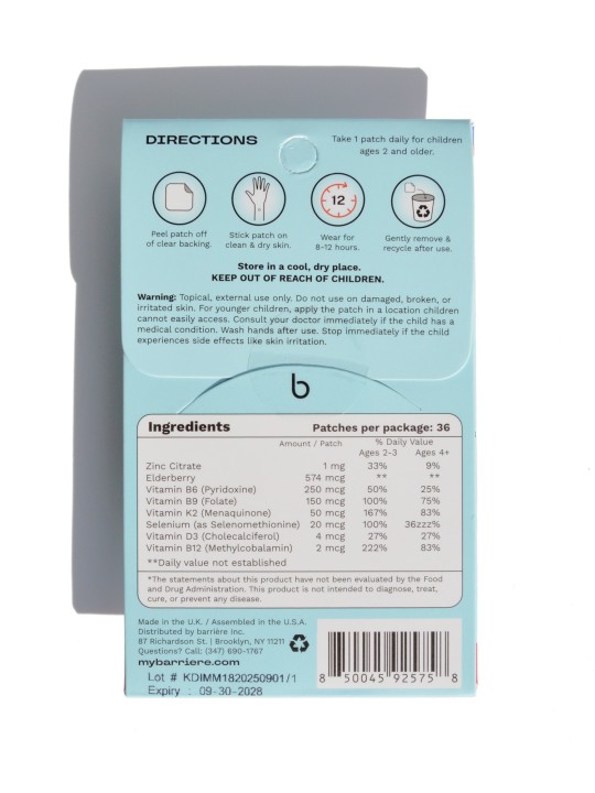 Parches de Inmunidad My Barrière Kids - Paquete de 36 / Dinosaurio