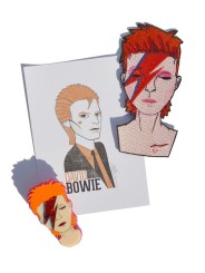 David Bowie heat adhesive embroidered patch