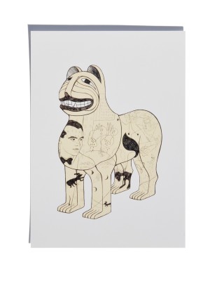 Postcard of the Federico García Lorca Lion from the Granada Lions