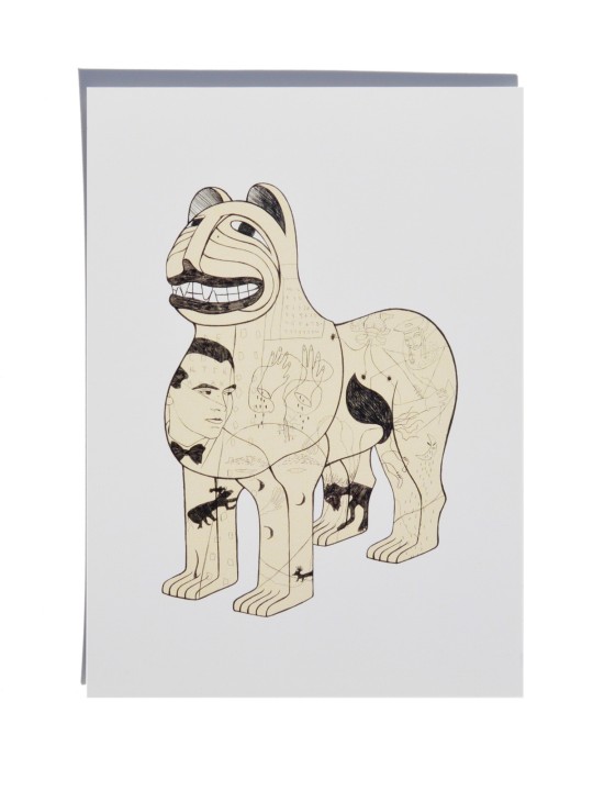 Postcard of the Federico García Lorca Lion from the Granada Lions