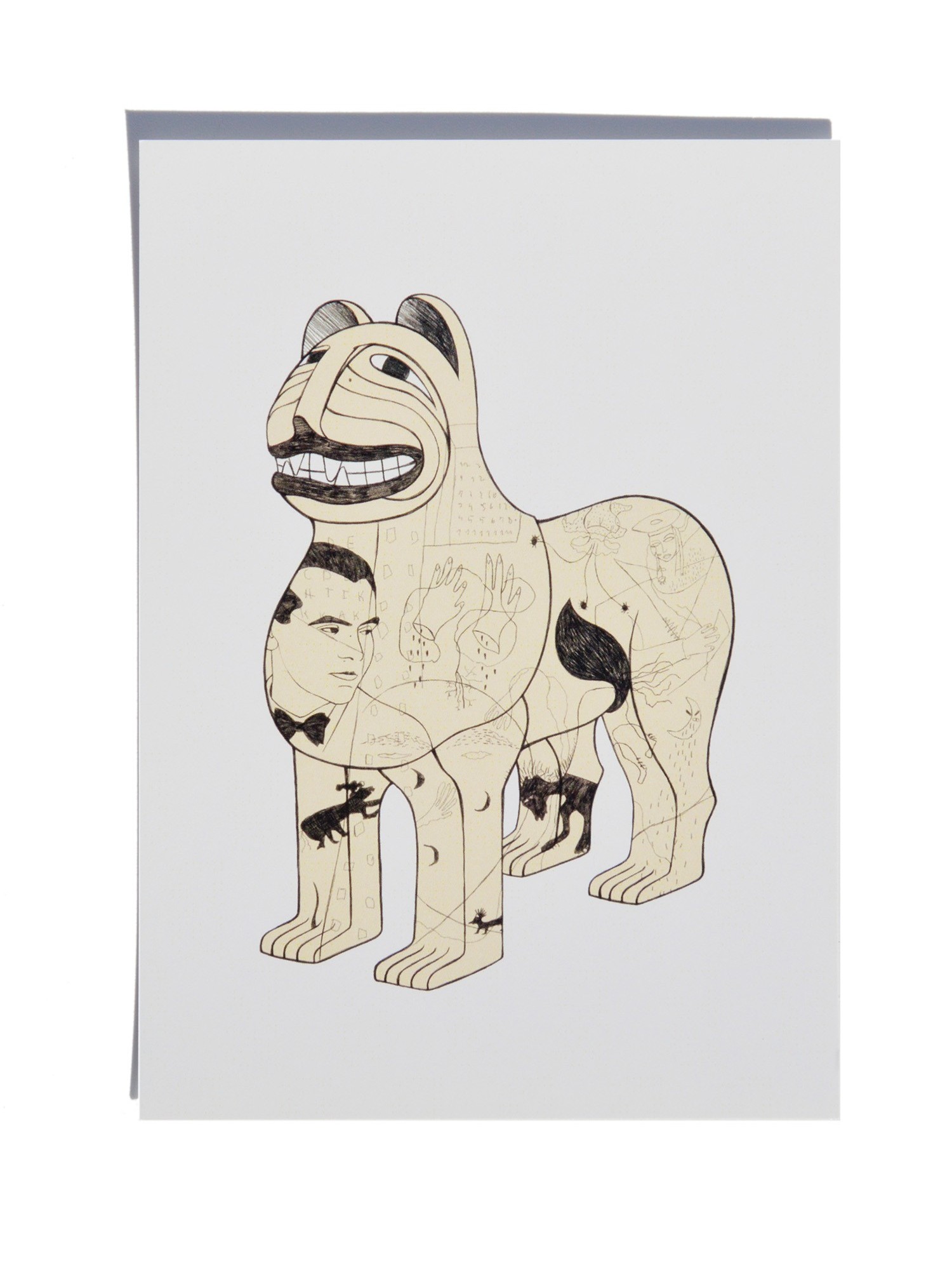 Postcard of the Federico García Lorca Lion from the Granada Lions