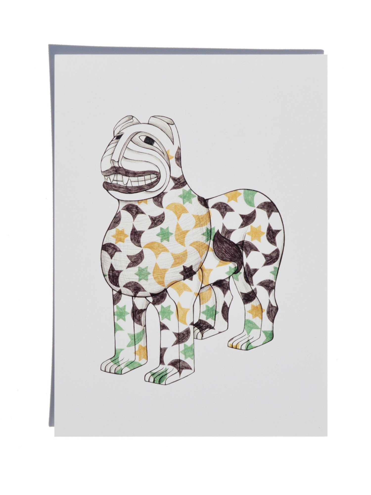 Postcard of the Lion Nasrid Tiles  from the Granada Lions