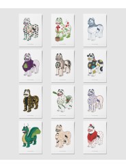 Lote de todas las postales de la Colección Fuente de la Granada de Los