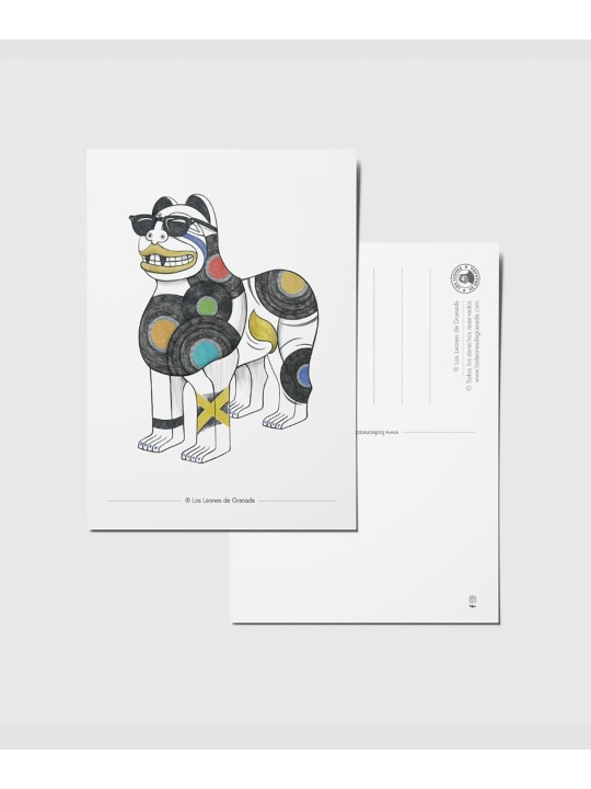 Postcard of the Lion "Musical Scene"  from the Granada Lions