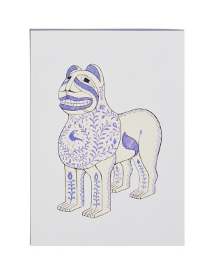 Postal León "Cerámica de Fajalauza" de Los Leones de Granada