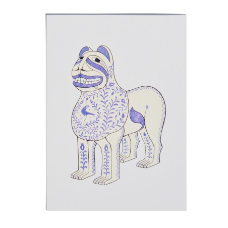 Postcard of the Lion "Fajalauza Ceramics"  from the Granada Lions