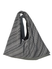 Bolso Japonés Azuma-Bukuro "Alpujarreño Blanco y negro" – Artesanía HOSHI*