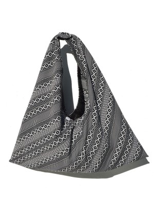 Bolso Japonés Azuma-Bukuro "Alpujarreño Blanco y negro" – Artesanía HOSHI*