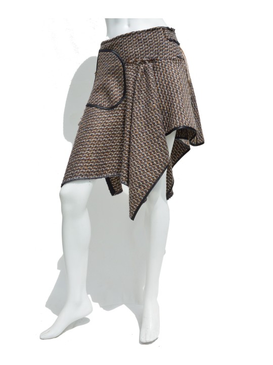 Tweed skirt in brown tones by San Fabrizzio