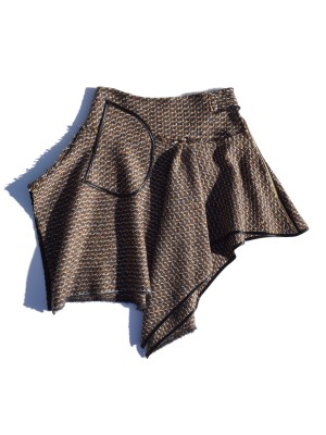 Tweed skirt in brown tones by San Fabrizzio