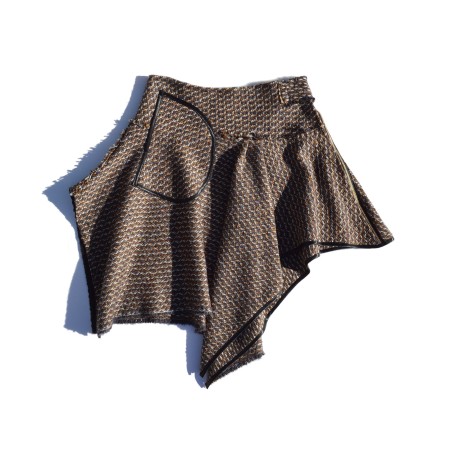 Tweed skirt in brown tones by San Fabrizzio