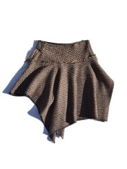 Tweed skirt in brown tones by San Fabrizzio