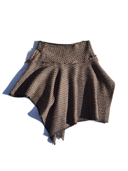 Tweed skirt in brown tones by San Fabrizzio