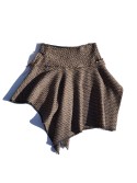 Falda en tweed en tonos marrones de San Fabrizzio