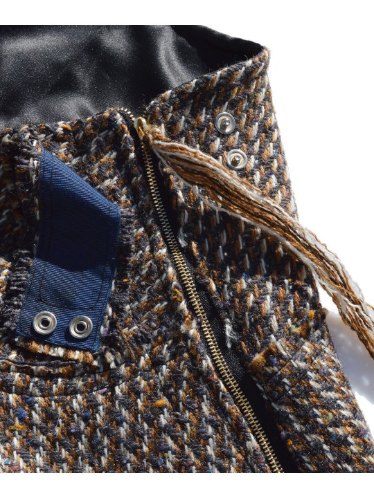 Tweed skirt in brown tones by San Fabrizzio