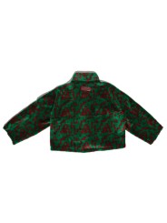 Chaqueta en peluche verde y rojo de San Fabrizzio