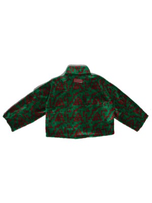 San Fabrizzio jacket in green and red plush.