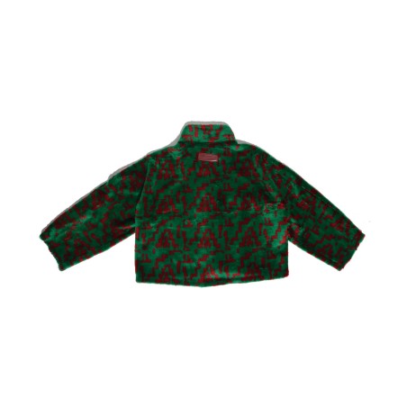 San Fabrizzio jacket in green and red plush.