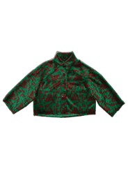 San Fabrizzio jacket in green and red plush.