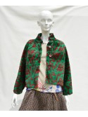 San Fabrizzio jacket in green and red plush.