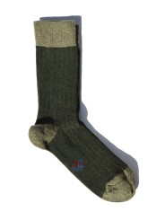 Miss Calcetín Olive green Striped Low-Cut Wool Socks