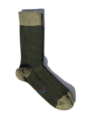 Miss Calcetín Olive green Low-Cut Wool Socks