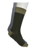 Miss Calcetín Olive green Striped Low-Cut Wool Socks