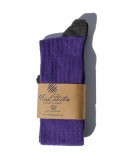 Calcetines de Lana Caña alta Morado/Antracita de Miss Calcetín