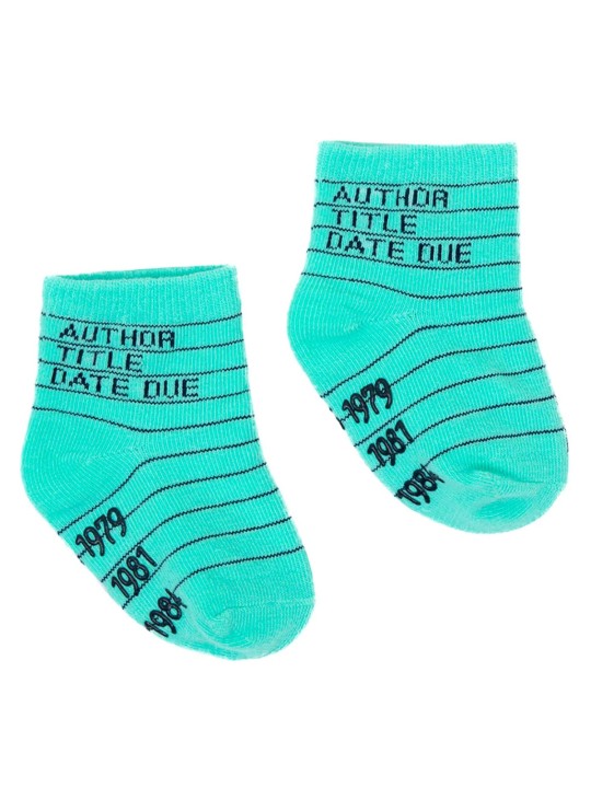 Out of Print - Baby Library Card Ankle Socks 4-pack