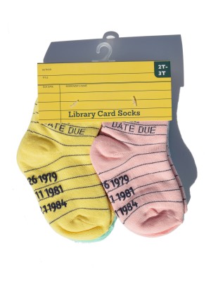 Out of Print - Baby Library Card Ankle Socks 4-pack
