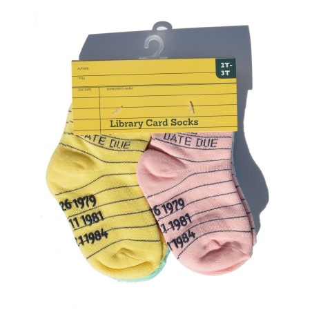 Out of Print - Baby Library Card Ankle Socks 4-pack