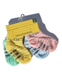 Calcetines tobilleros con diseño de tarjeta de biblioteca