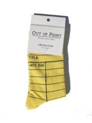 Out of Print - Yellow Library Card  Socks