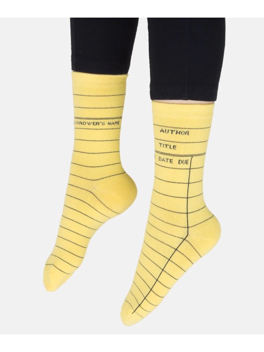 Out of Print - Yellow Library Card  Socks