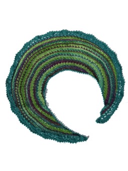 striped Handmade knit shawl