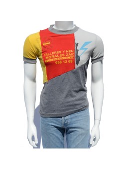 Camiseta de patchwork reciclando diferentes camisetas de San Fabrizzio